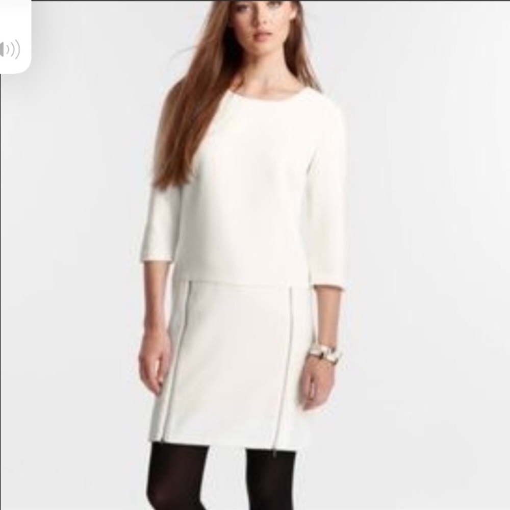Ann Taylor Winter Mini White Dress 0P